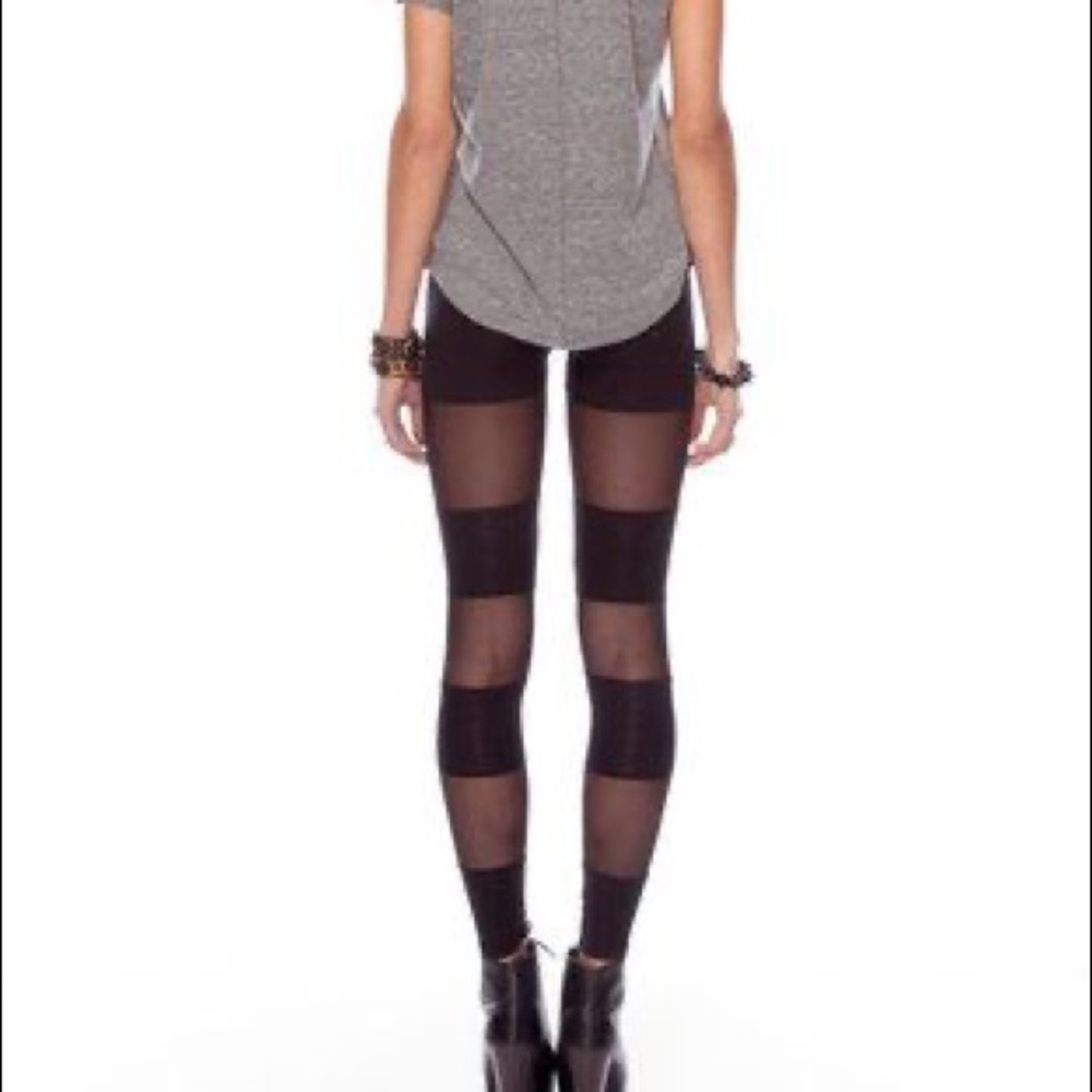 Tobi black mesh leggings small